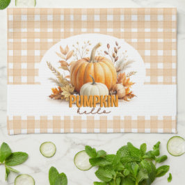 水の色ハローパンプキン、ハッピー秋Y'all キッチンタオル