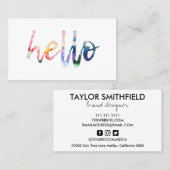 水の色ハロービジネスカード 名刺 (正面/裏面)