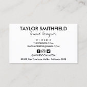 水の色ハロービジネスカード 名刺 (裏面)