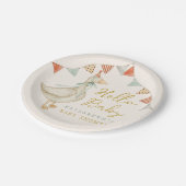 水の色ハローベビーダック。おもちゃ赤ちゃんシャワー ペーパープレート (アングル)