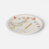 水の色ハローベビーダック。トイファースト誕生日 ペーパープレート (アングル)