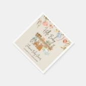 水の色ハローベビーボホ子供部屋ベビーシャワー スタンダードカクテルナプキン (角)