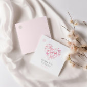 水の色ハーツBow赤ちゃんシャワーありがとう好意 フェイバータグ