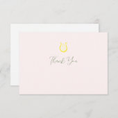 水の色ハープのソロリティのノートカード サンキューカード (正面/裏面)