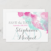 水の色バタフライクランベリーミントSavetheDate セーブザデート (正面/裏面)