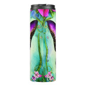 水の色バタフライセルフラブ名前をカスタムする タンブラー (裏面)