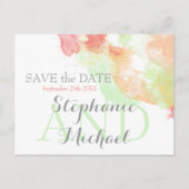 水の色バタフライレインボーシャーベットSavetheDate 案内ポストカード (正面)