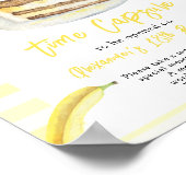 水の色バナナケーキタイムカプセル1歳の誕生日 ポスター (角)