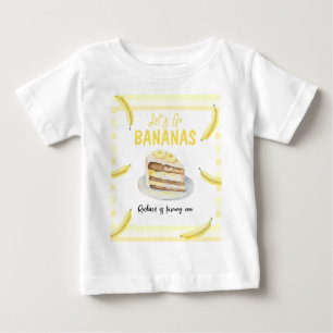 水の色バナナケーキ誕生日パーティー ベビーTシャツ