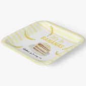 水の色バナナケーキ誕生日パーティー ペーパープレート (傾斜あり)