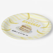 水の色バナナケーキ誕生日パーティー ペーパープレート (アングル)