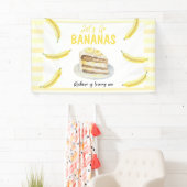 水の色バナナケーキ誕生日パーティー 横断幕 (インサイチュ)