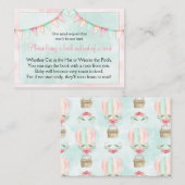 水の色バナーのフラグ赤ちゃんシャワー本の要求 エンクロージャーカード (正面/裏面)