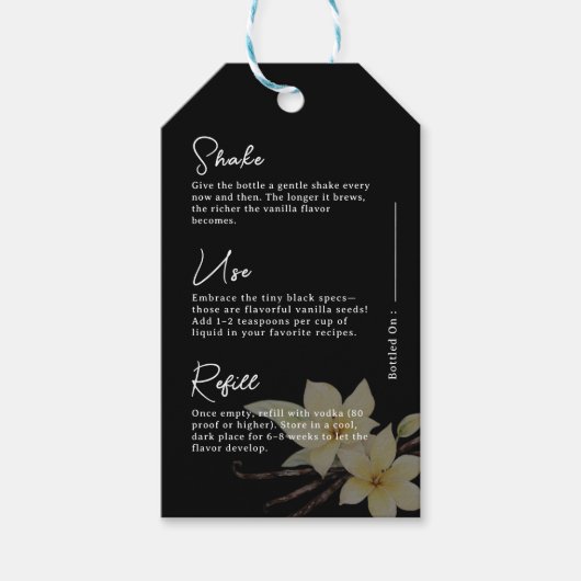 水の色バニラブラック抽出指示 ギフトタグ (正面)