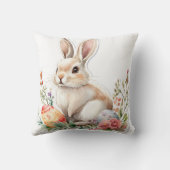 水の色バニーとフローラとイースターエッグ クッション (裏面)