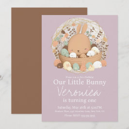 水の色バニーイースターボヘミアンバースデーパーティーで 招待状