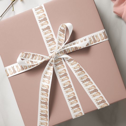 水の色バニートリオイースター サテンリボン