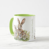 水の色バニーファミリー名イースター マグカップ (正面左)