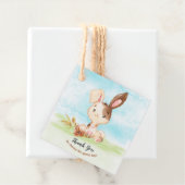 水の色バニーベビーシャワーファームありがとう フェイバータグ (インサイチュ)