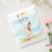 水の色バニーベビーシャワーファームありがとう フェイバーバッグ (封をした状態)