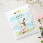 水の色バニーベビーシャワーファームありがとう フェイバーバッグ (封をした状態)