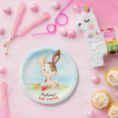 水の色バニーベビーシャワーファーム ペーパープレート (パーティー)