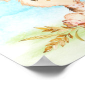 水の色バニーベビーシャワーファーム ポスター (角)