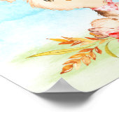 水の色バニーベビーシャワーファーム ポスター (角)