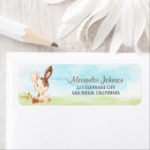 水の色バニーベビーシャワーファーム ラベル (インサイチュ)