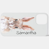 水の色バニーラビットパーソナライズされた名 Case-Mate iPhoneケース (裏面 (横))