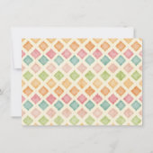 水の色バニー耳ボホレインボーイースターブランチ 招待状 (裏面)