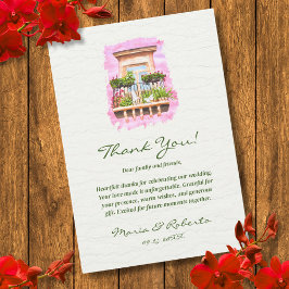 水の色バルコニーアシエンダメキシ結婚カン サンキューカード