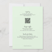 水の色バルーン緑のベビーすべて1つのシャワー 招待状 (裏面)