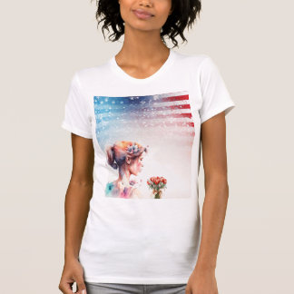 水の色バレンタインデーと愛国心しゃれている Tシャツ