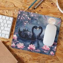 水の色バレンタインデー月の白鳥カップルフローラ