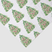 水の色バーガンディ&グリーンクリスマスツリー 薄葉紙 (詳細)