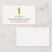 水の色パイナップル結婚ズのウェブサイト エンクロージャーカード (正面/裏面)