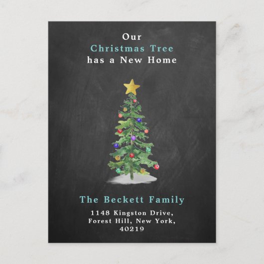 水の色パインクリスマスツリーニューホームホリデイ 案内ポストカード (正面)