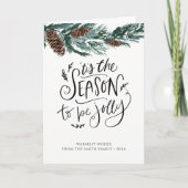 水の色パインコーンバウミニマリストグリーン シーズンカード (正面)