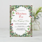 水の色パインコーンブランチクリスマスイブ 招待状 (スタンド正面)