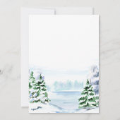 水の色パインツリークリスマスホリデーブランチ 招待状 (裏面)