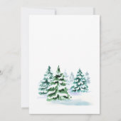 水の色パインツリークリスマスホリデーブランチ 招待状 (裏面)
