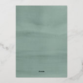 水の色パインツリーズクリスマスホリデーパーティー 箔招待状 (裏面)