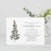 水の色パインツリーホリデークリスマスイブ 招待状 (スタンド正面)