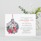 水の色パインツリーホリデークリスマスイブ 招待状 (スタンド正面)