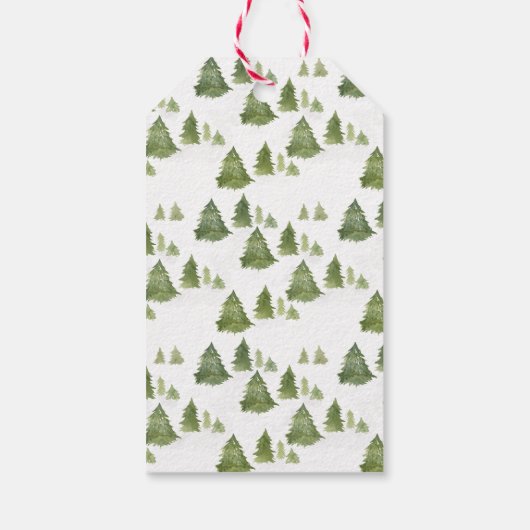 水の色パインツリーリッメリートル誕生日 ギフトタグ (裏面)