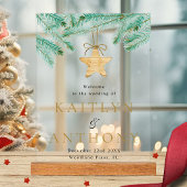 水の色パインブッシュウィンターウェディングウェルカム アクリルサイン