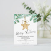 水の色パインブッシュクリスマスツリーニューホーム 案内ポストカード (スタンド正面)