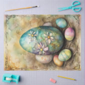水の色パステルイースターエッグデクページ紙 薄葉紙 (クラフト)
