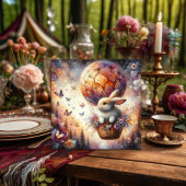 水の色パステルイースターエッグバニーバルーン シーズンカード